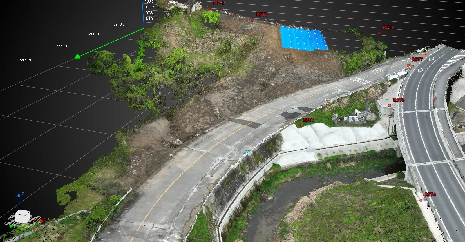 2025年 愛知県内 道路改良工事 (UAV測量~設計データ作成~出来形管理)