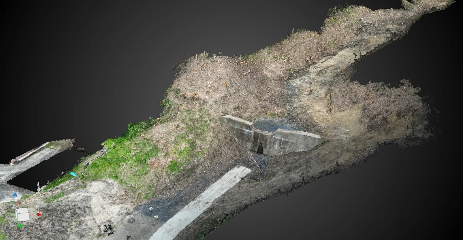 2024年 愛知県内 砂防工事 (UAV測量~設計データ作成~出来形管理)