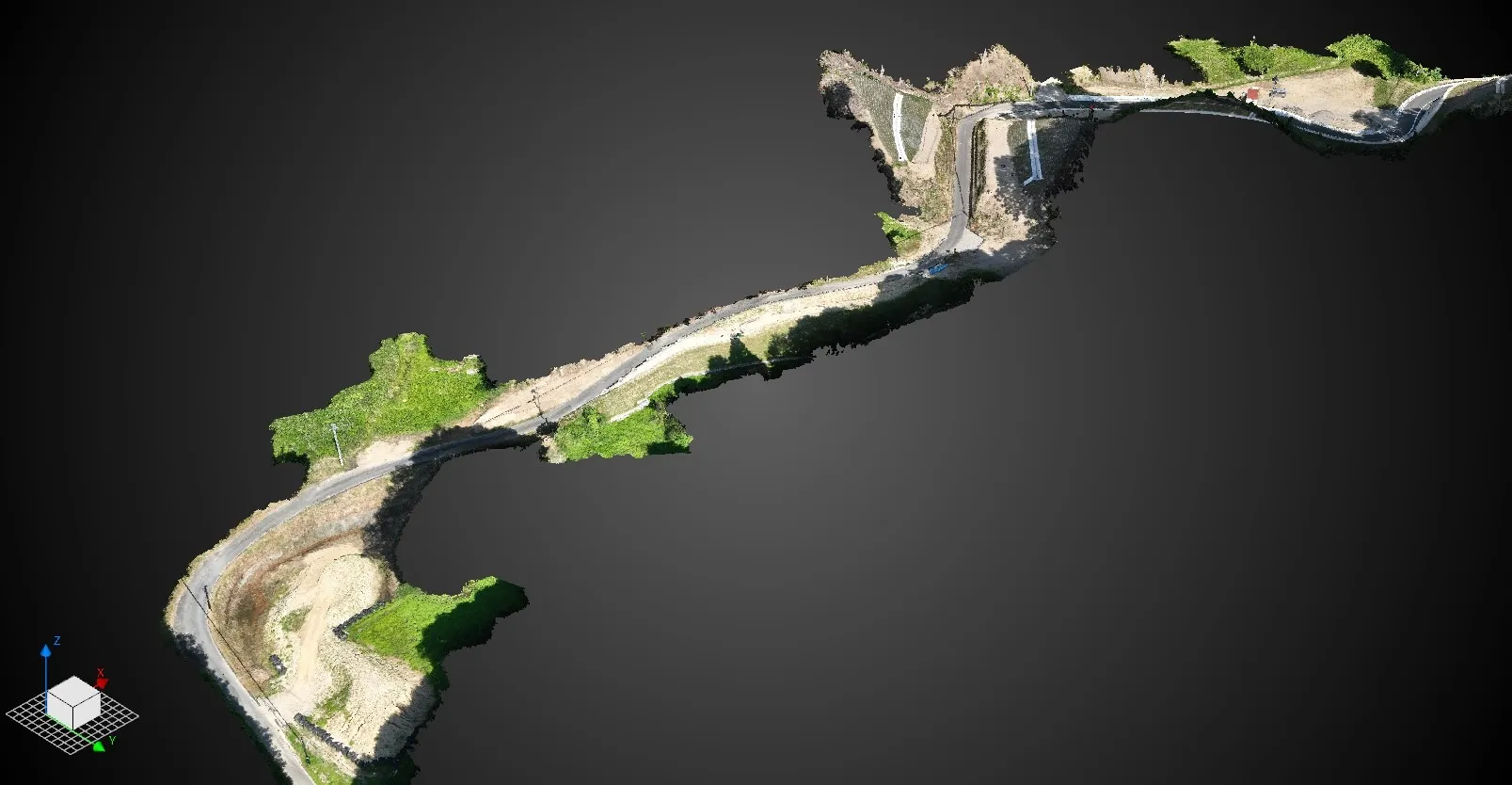 2024年 愛知県内 道路改良工事 (UAV測量~設計データ作成~出来形管理)